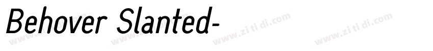 Behover Slanted字体转换